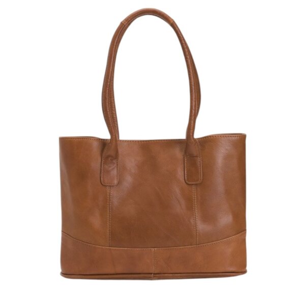 AMERILEATHER Leather Triple Compartment Tote - Picture 1 of 7